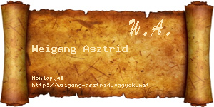 Weigang Asztrid névjegykártya